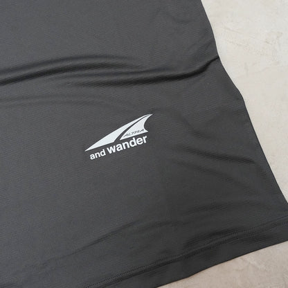 【and wander】アンドワンダー Altra × and wander tank top "Black" ※ネコポス可