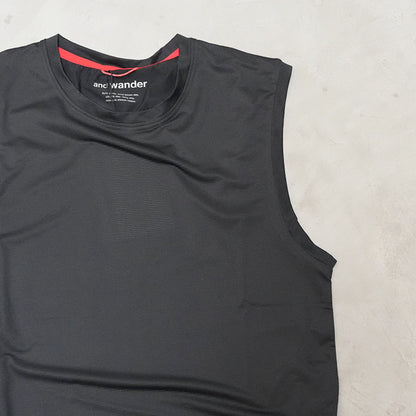 【and wander】アンドワンダー Altra × and wander tank top "Black" ※ネコポス可