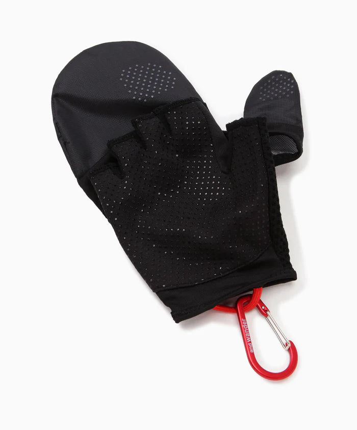 【and wander】アンドワンダー Altra × and wander half finger 2way glove "Black" ※ネコポス可