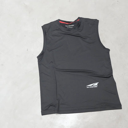 【and wander】アンドワンダー Altra × and wander tank top "Black" ※ネコポス可