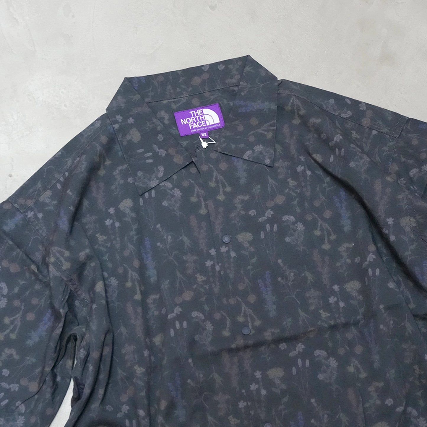 【THE NORTH FACE Purple Label】ノースフェイスパープルレーベル  women's Flower Printed Cropped Shirt "Dark Navy"
