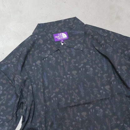 【THE NORTH FACE Purple Label】ノースフェイスパープルレーベル  women's Flower Printed Cropped Shirt "Dark Navy"