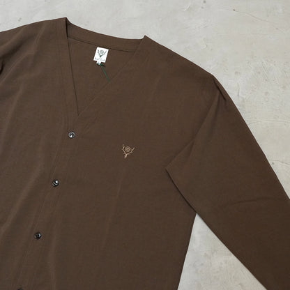 【South2 West8】サウスツーウエストエイト men's  V-Neck Cardigan - Poly Oxford "2Color"