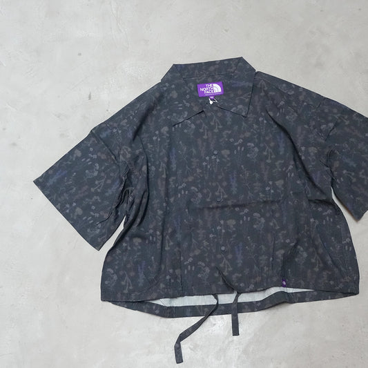 【THE NORTH FACE Purple Label】ノースフェイスパープルレーベル  women's Flower Printed Cropped Shirt "Dark Navy"