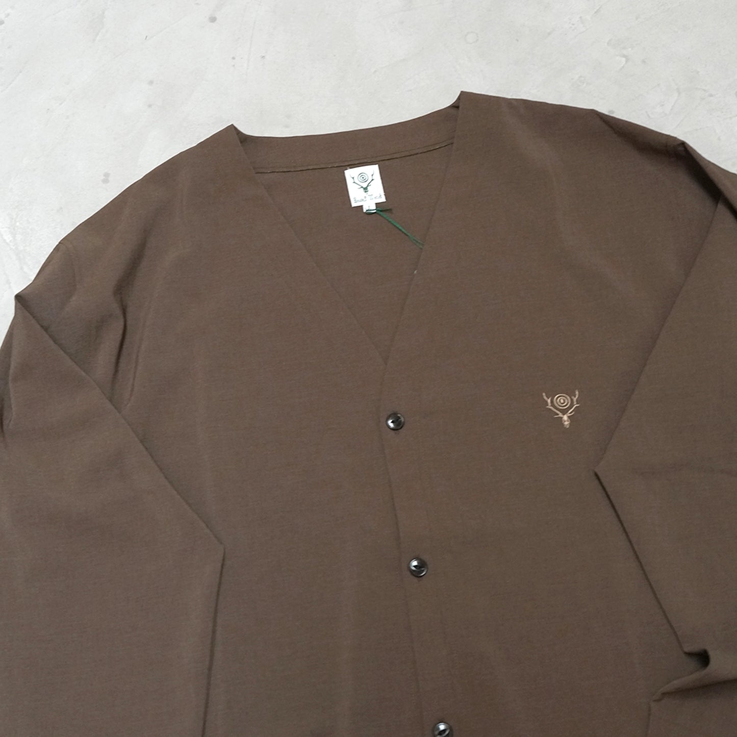 【South2 West8】サウスツーウエストエイト men's  V-Neck Cardigan - Poly Oxford "2Color"